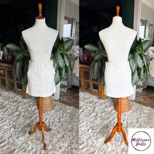 J Crew Cream Miniskirt